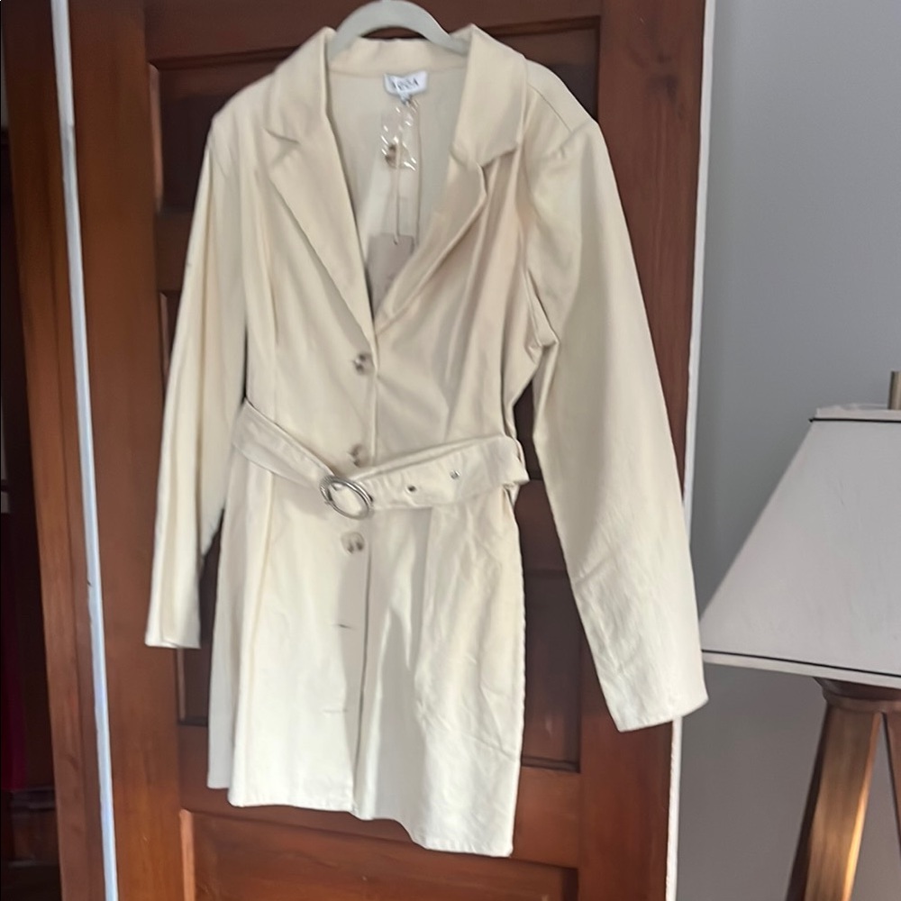 Corduroy trench coat